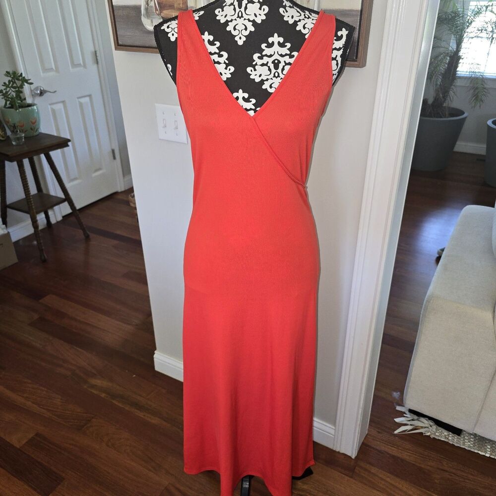 Victoria's Secret VS Tank Maxi Dress Red Silhouette stretch Sz XS Resort Wear